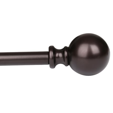 Escenografia 86-120 in. Adjustable Curtain Rod with Round Finials - Bronze ES2675279